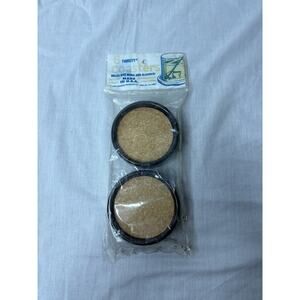 VTG set of 6 Thirsty Coasters NIP round cork 1989 Gessner Products
